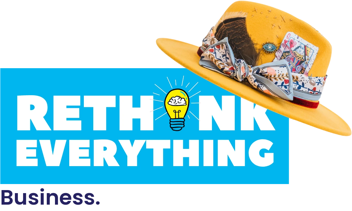 Rethink Everything Business logo with yellow hat